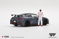 Thumbnail for PRE-ORDER Mini GT 1:64 Nissan GT-R Nismo 2024 Tsukuba Production Car Lap Record W/ Matsuda Figure Tsugio Matsuda Collection MGT01333-R