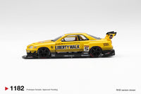 Thumbnail for PRE-ORDER Mini GT 1:64 Nissan LB-ER34 Super Silhouette SKYLINE Sport Yellow MGT01182-R