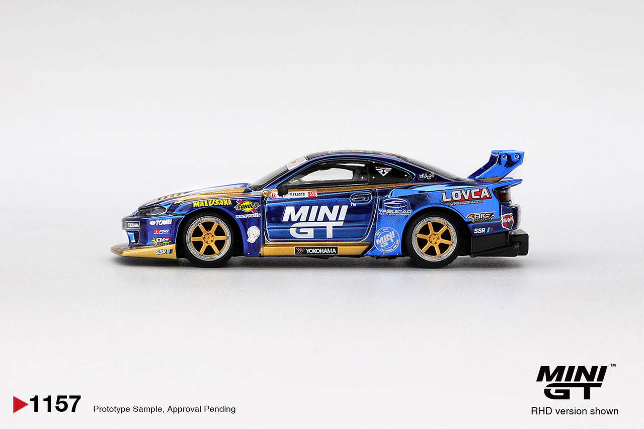 PRE-ORDER Mini GT 1:64 Nissan LB-Super Silhouette S15 SILVIA #555 Team MINI GT Liberty Walk 2025 Formula Drift MGT01157-R
