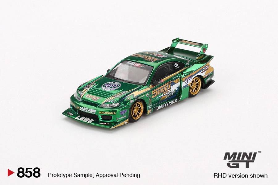 PRE-ORDER Mini GT 1:64 Nissan Nissan LB-Super Silhouette S15 SILVIA LBWK 2024 Fausto Racing MGT00858-R