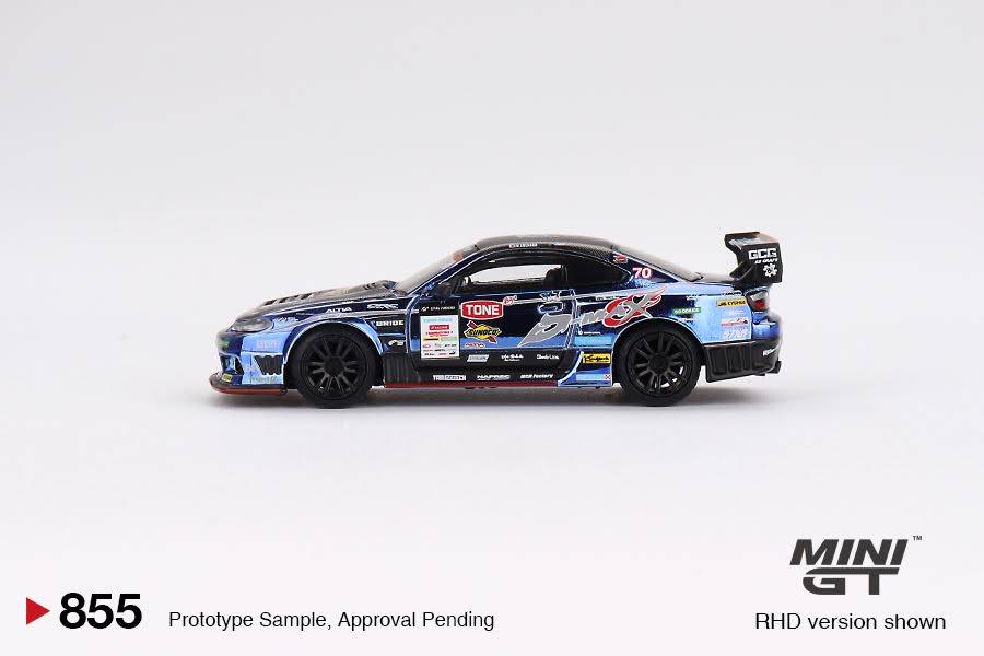 PRE-ORDER Mini GT 1:64 Nissan Silvia S15 D-MAX Racing #70 2023 D1 Grand Prix - Japan Exclusive MGT00855-BL