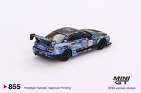 Thumbnail for PRE-ORDER Mini GT 1:64 Nissan Silvia S15 D-MAX Racing #70 2023 D1 Grand Prix - Japan Exclusive MGT00855-BL