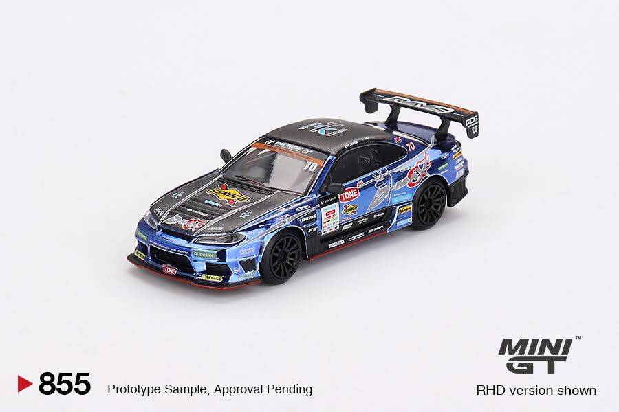 PRE-ORDER Mini GT 1:64 Nissan Silvia S15 D-MAX Racing #70 2023 D1 Grand Prix - Japan Exclusive MGT00855-BL