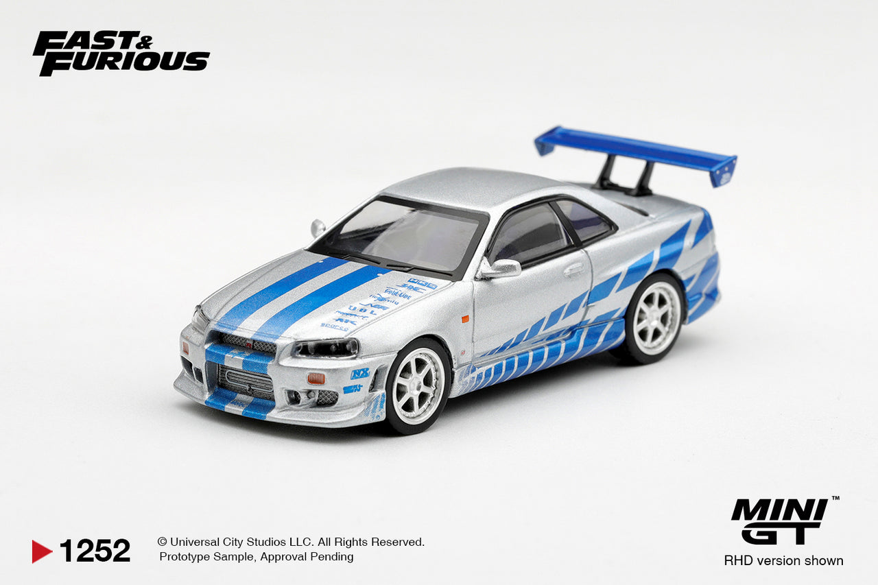PRE-ORDER Mini GT 1:64 Nissan Skyline GT-R C-West "2 Fast 2 Furious" Brian O'Conner MGT01252-BL