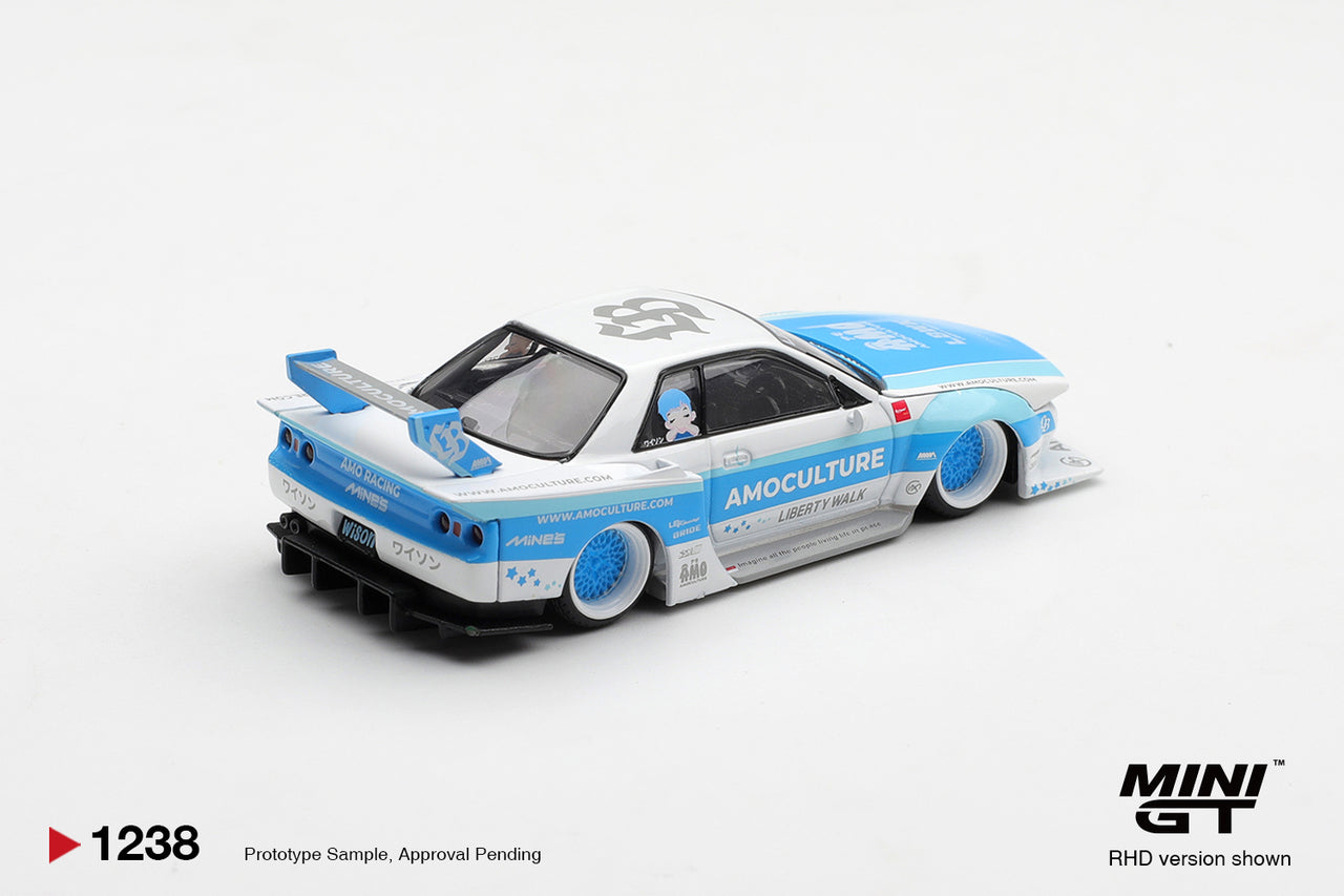 PRE-ORDER Mini GT 1:64 Nissan Skyline GT-R R32 LBWK Kaido Works AMOCULTURE MGT01238-R