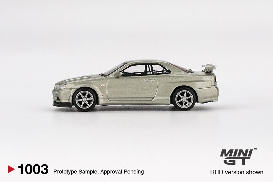PRE-ORDER Mini GT 1:64 Nissan Skyline GT-R R34 V-Spec II Nür Millenium Jade MGT1003-R
