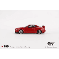 Thumbnail for PRE-ORDER Mini GT 1:64 Nissan Skyline GT-R R34 V-Spec Active Red MGT00796-R