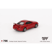 Thumbnail for PRE-ORDER Mini GT 1:64 Nissan Skyline GT-R R34 V-Spec Active Red MGT00796-R