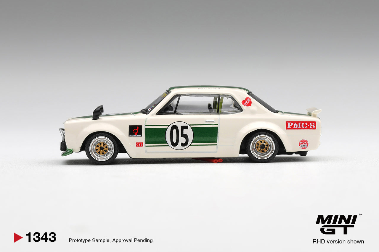 PRE-ORDER Mini GT 1:64 Nissan Skyline LB-WORKS "HAKOSUKA" White / Green MGT01343-R