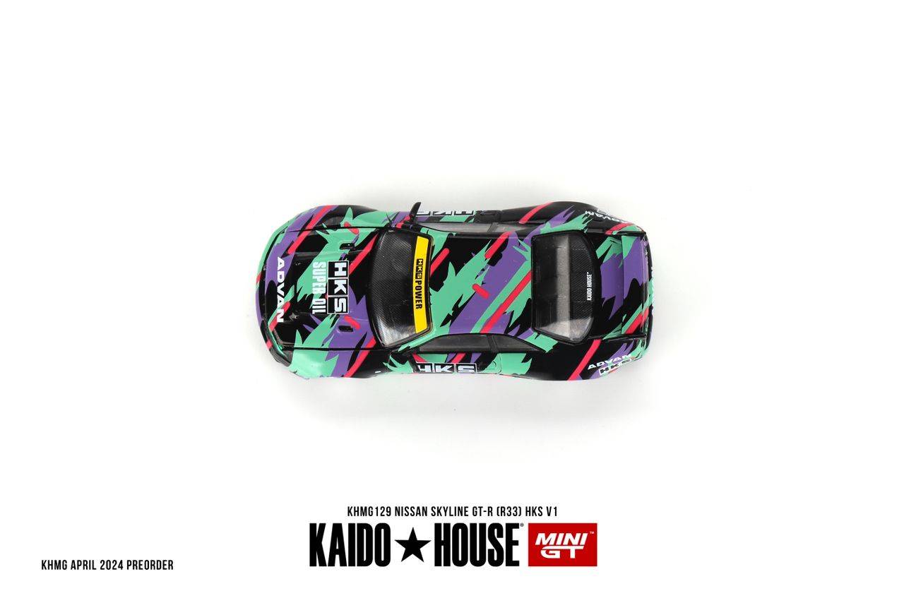 PRE-ORDER Mini GT X Kaidohouse 1:64 Nissan Skyline GT-R R33 HKS V1 KHMG129