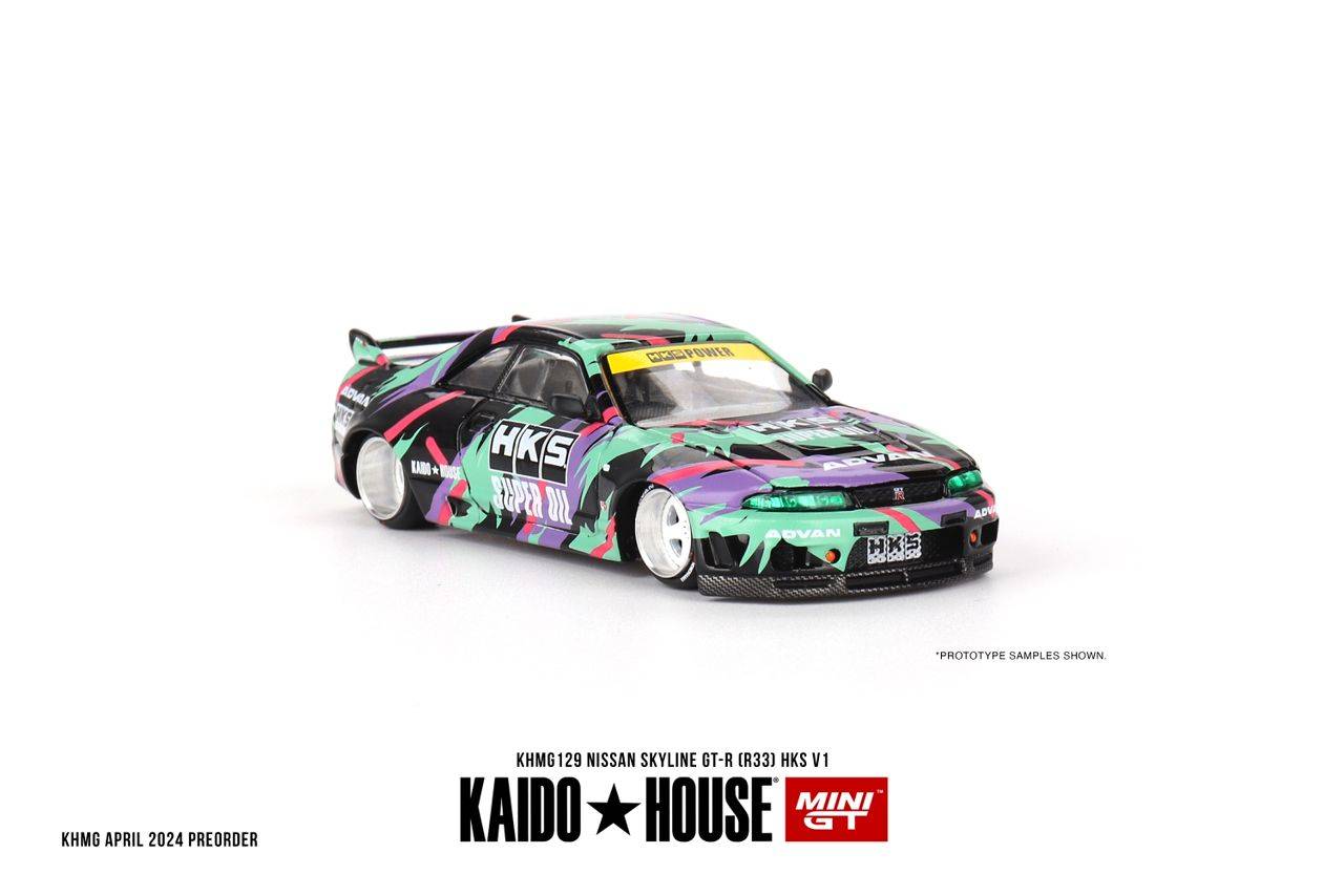 PRE-ORDER Mini GT X Kaidohouse 1:64 Nissan Skyline GT-R R33 HKS V1 KHMG129