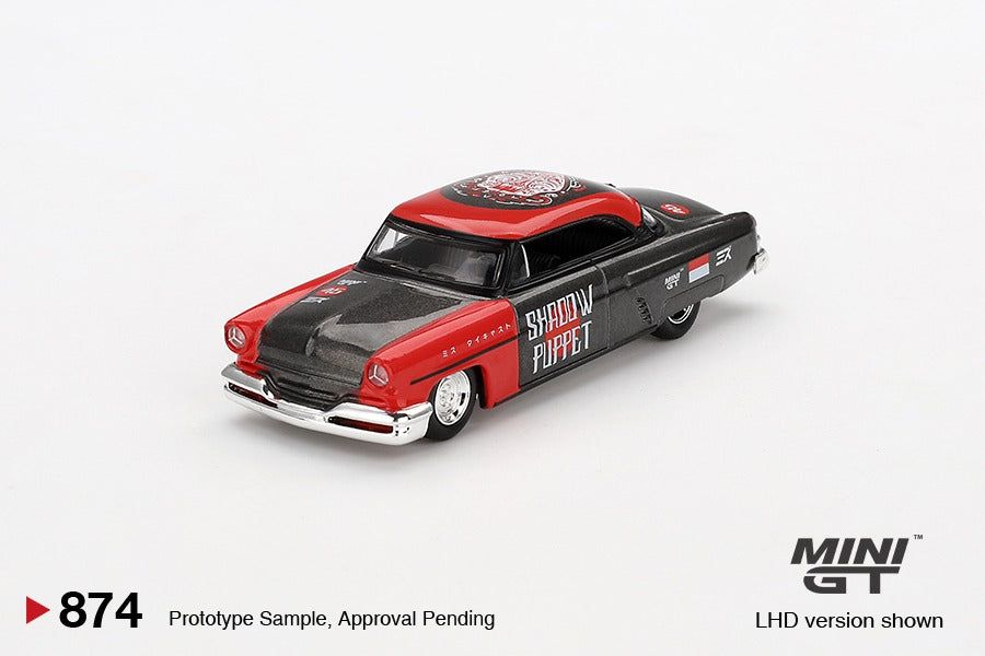 PRE-ORDER Mini GT X Mizu 1:64 Lincoln Capri Hot Rod 1954 "Shadow Puppet" MGT00874-BL