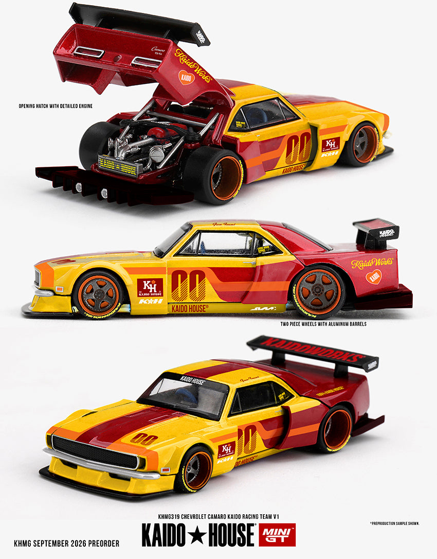 PRE-ORDER Mini GT x Kaido House 1:64 Chevrolet Camaro Kaido Racing Team V1 KHMG319