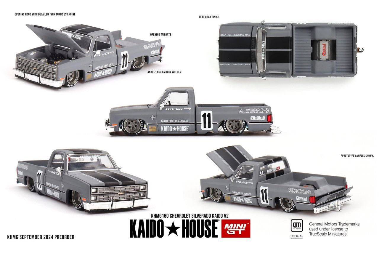 PRE-ORDER Mini GT x Kaido House 1:64 Chevrolet Silverado KAIDO V2 KHMG160