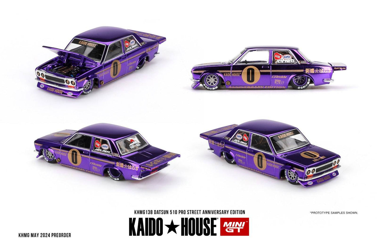 PRE-ORDER Mini GT x Kaido House 1:64 Datsun 510 Pro Street Anniversary Edition KHMG138