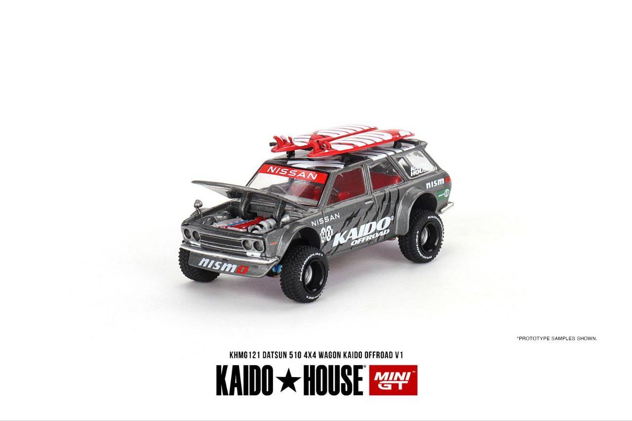 PRE-ORDER Mini GT x Kaido House 1:64 Datsun Kaido 510 Wagon 4x4 Kaido Offroad V1