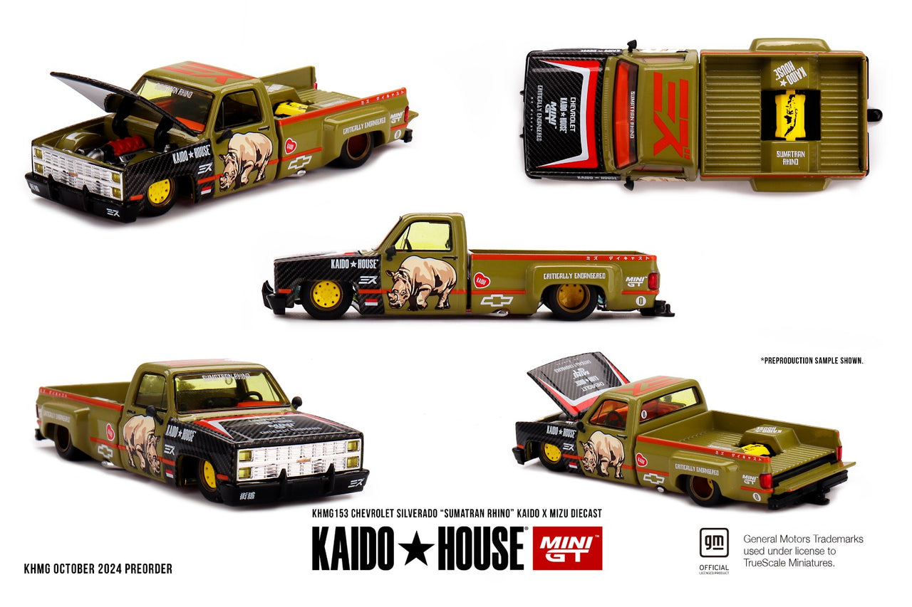 PRE-ORDER Mini GT x Kaido House 1:64 MIZU Chevrolet Silverado “Sumatran Rhino” KHMG153