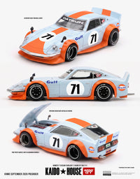Thumbnail for PRE-ORDER Mini GT x Kaido House 1:64 Nissan Fairlady Z Kaido GT GULF V1 KHMG317