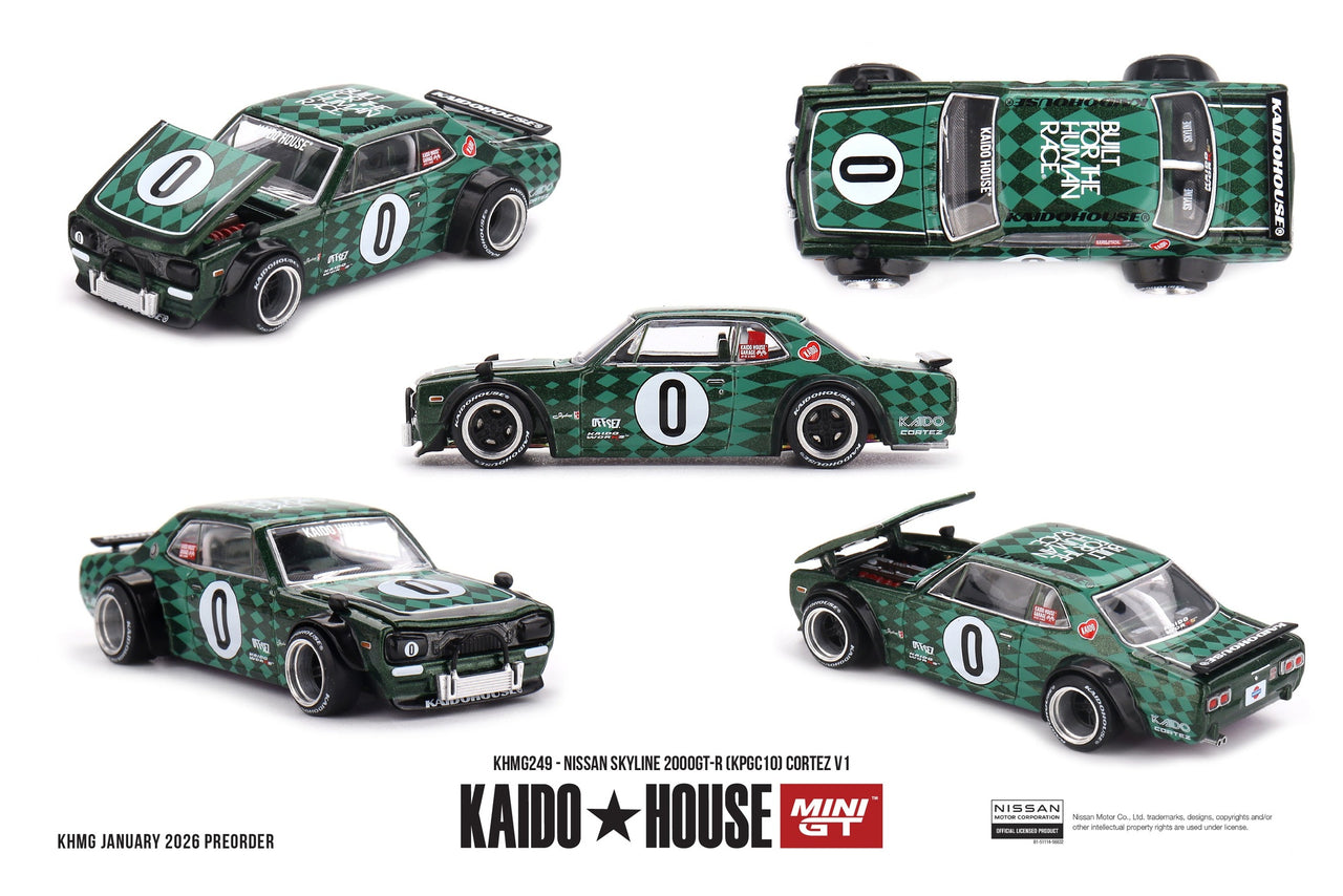 PRE-ORDER Mini GT x Kaido House 1:64 Nissan Skyline 2000GT-R KPGC10 Cortez V1 KHMG249