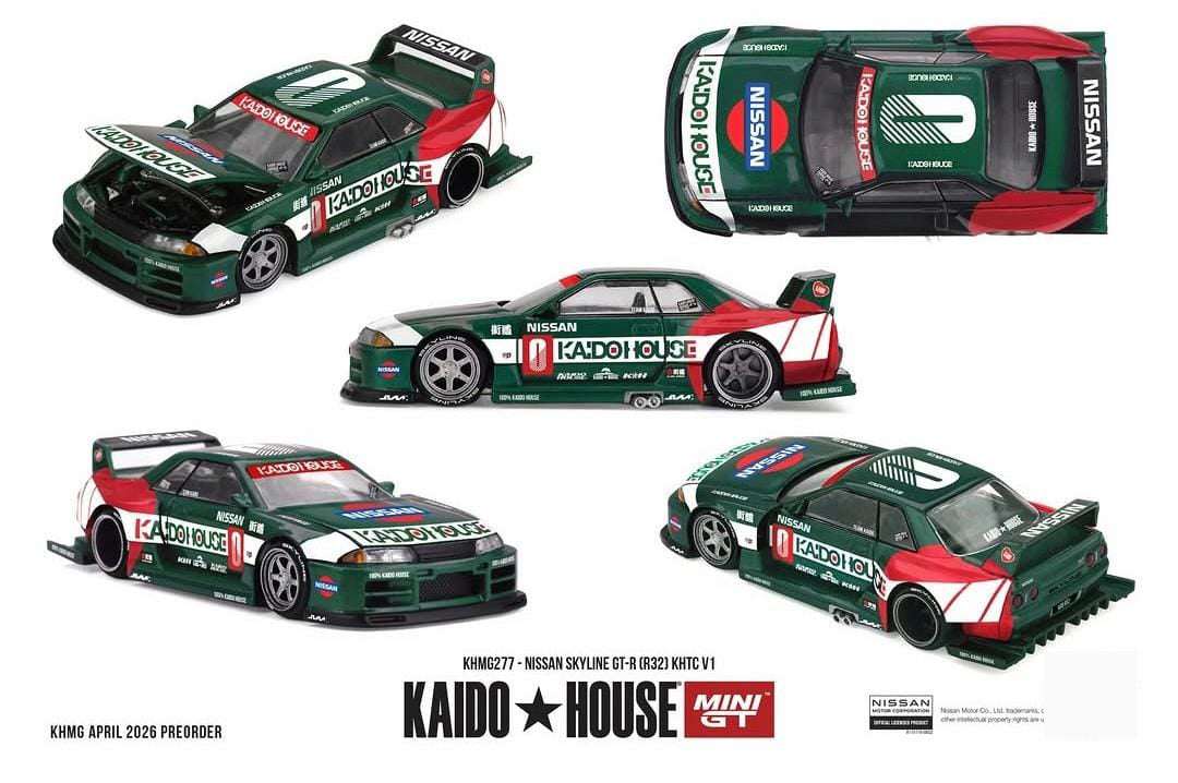 PRE-ORDER Mini GT x Kaido House 1:64 Nissan Skyline GT-R R32 KHTC V1 KHMG277