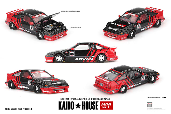 PRE-ORDER Mini GT x Kaido House 1:64 Toyota AE86 Sprinter Trueno