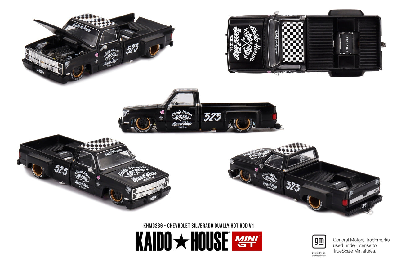 PRE-ORDER Mini GT x Kaido house 1:64 Chevrolet Silverado Dually Hot Rod V1 KHMG236