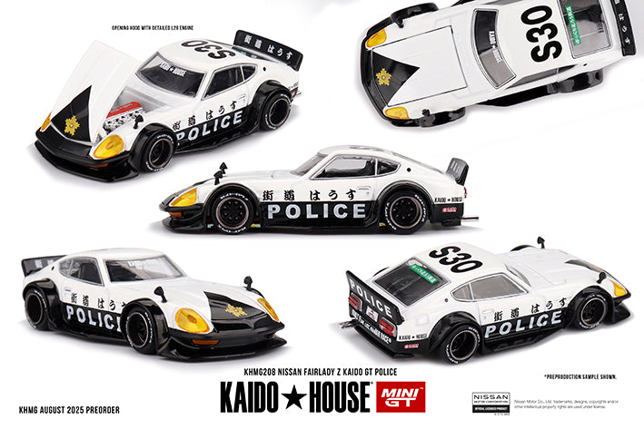 PRE-ORDER Mini GT x Kaido house 1:64 Nissan Fairlady Z Kaido GT Police KHMG208