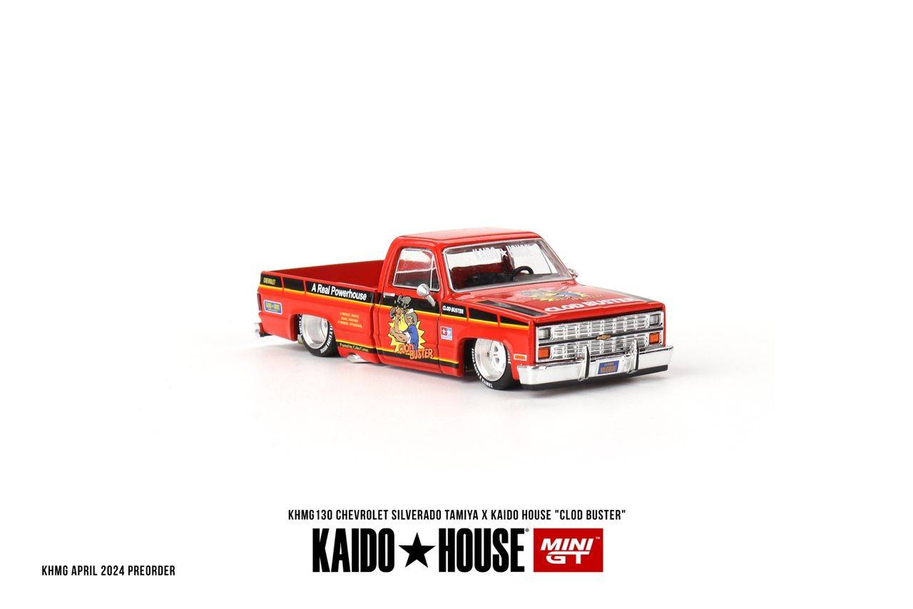 PRE-ORDER Mini GT x KaidoHouse 1:64 1983 Chevy Silverado TAMIYA X KAIDO HOUSE “Clod Buster” KHMG130