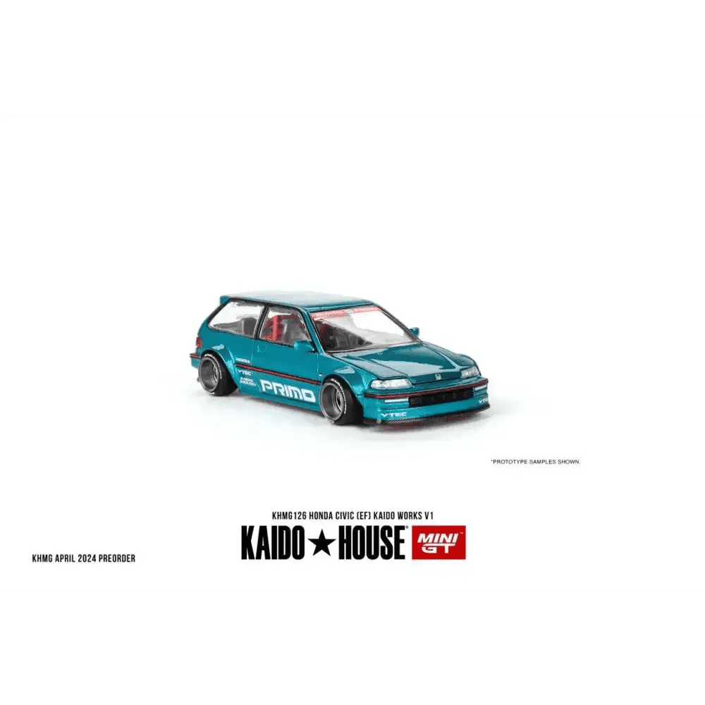 PRE-ORDER Mini GTx Kaido House 1:64 Honda Civic EF Kaido Works V1 KHMG126