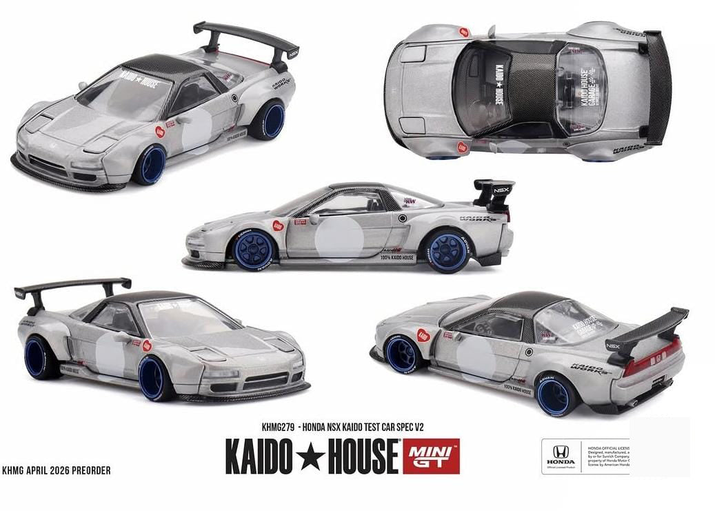 PRE-ORDER Mini GTx Kaido House 1:64 Honda NSX Test Car Spec V2 KHMG279
