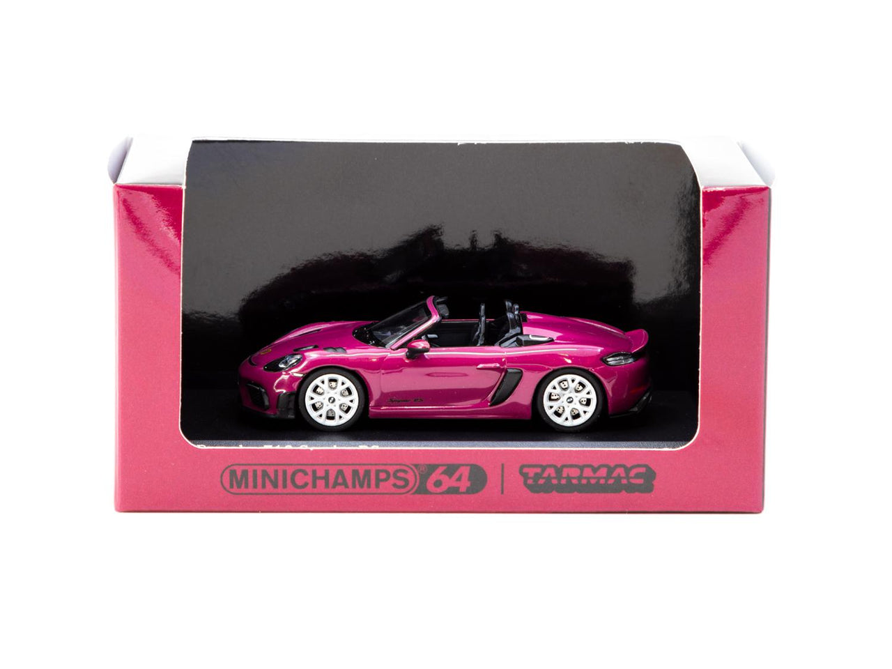 PRE-ORDER Minichamps X Tarmac Works 1:64 Porsche Porsche 718 Spyder RS Ruby Star Neo