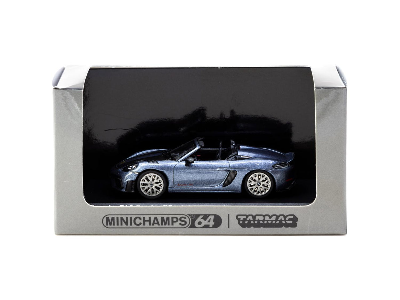 PRE-ORDER Minichamps X Tarmac Works 1:64 Porsche Porsche 718 Spyder RS Vanadium Grey Metallic