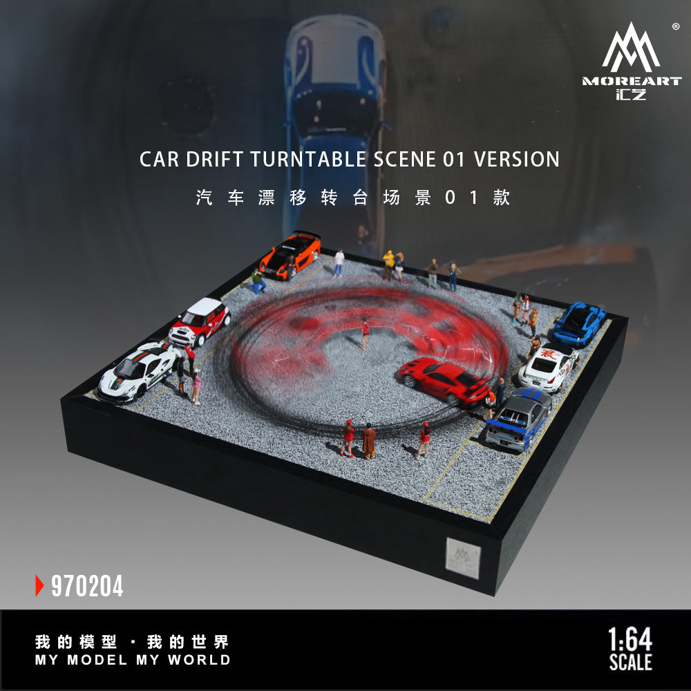 PRE-ORDER MoreArt 1:64 Car Drift Turntable Scene Model 01