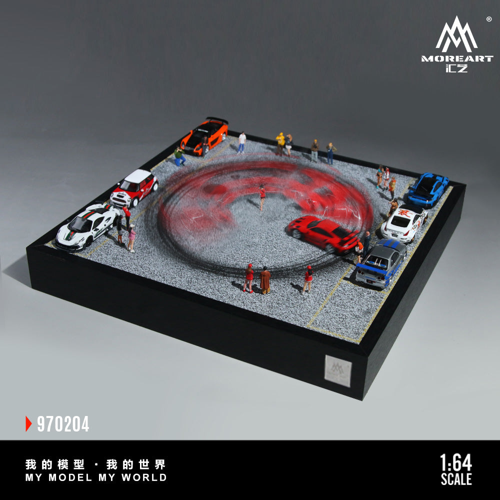 PRE-ORDER MoreArt 1:64 Car Drift Turntable Scene Model 01