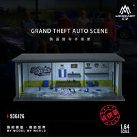 Thumbnail for PRE-ORDER MoreArt 1:64 Diorama Grand Theft Auto Los Santos Customs Scene w/ Accessories