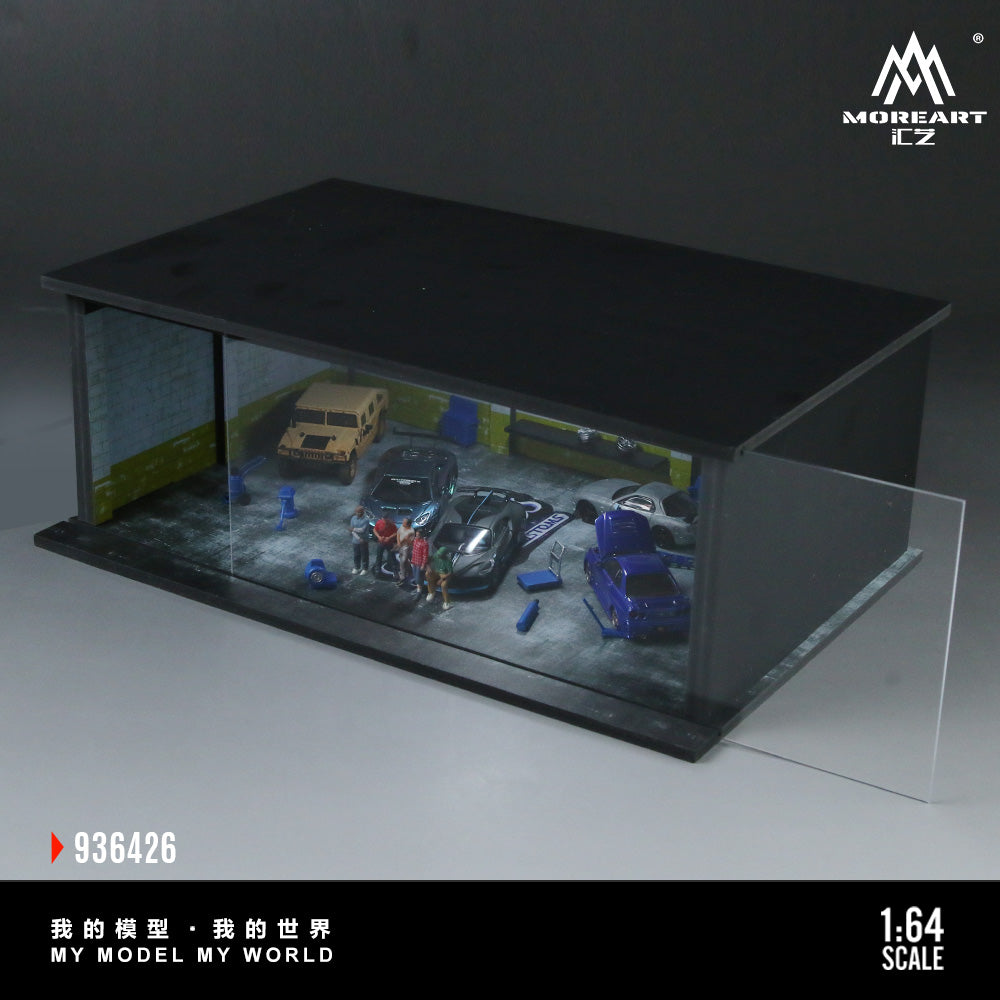 PRE-ORDER MoreArt 1:64 Diorama Grand Theft Auto Los Santos Customs Scene w/ Accessories