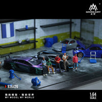 Thumbnail for PRE-ORDER MoreArt 1:64 Diorama Grand Theft Auto Los Santos Customs Scene w/ Accessories