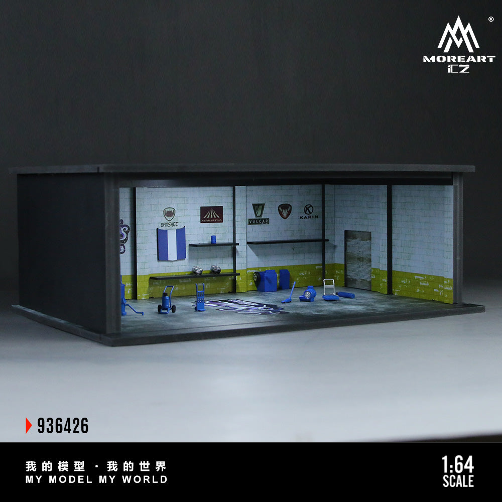 PRE-ORDER MoreArt 1:64 Diorama Grand Theft Auto Los Santos Customs Scene w/ Accessories