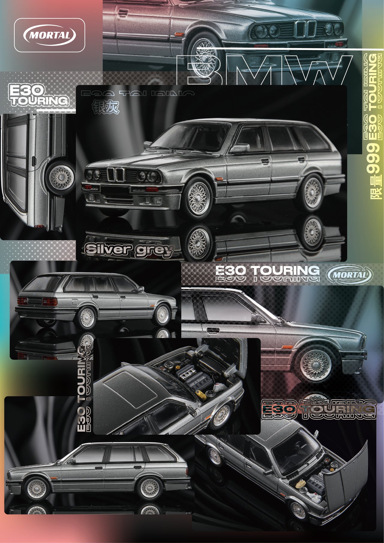 PRE-ORDER Mortal 1:64 BMW E30 Touring Grey