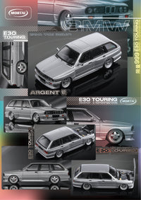 Thumbnail for PRE-ORDER Mortal 1:64 BMW E30 Touring Silver Lowrider