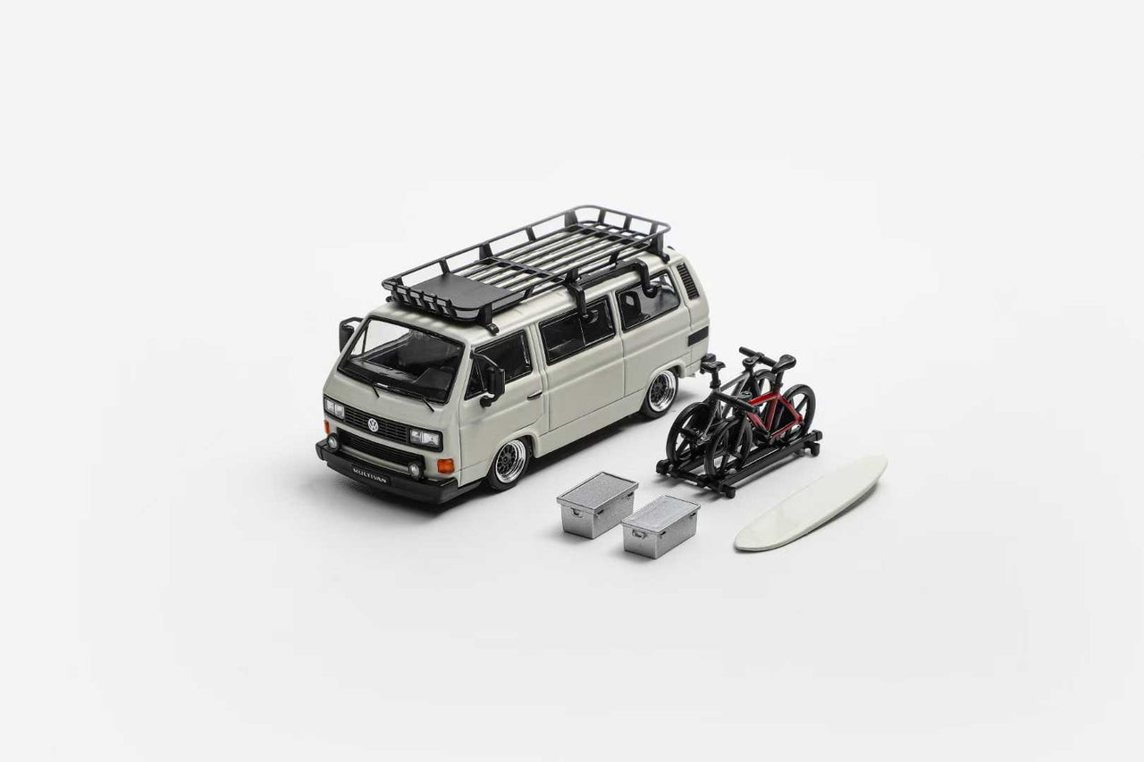 PRE-ORDER Mortal 1:64 VW T3 Lowrider w/ BBS Wheels Matte White