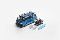 Thumbnail for PRE-ORDER Mortal 1:64 VW T3 Lowrider w/ BBS Wheels Transparant Blue