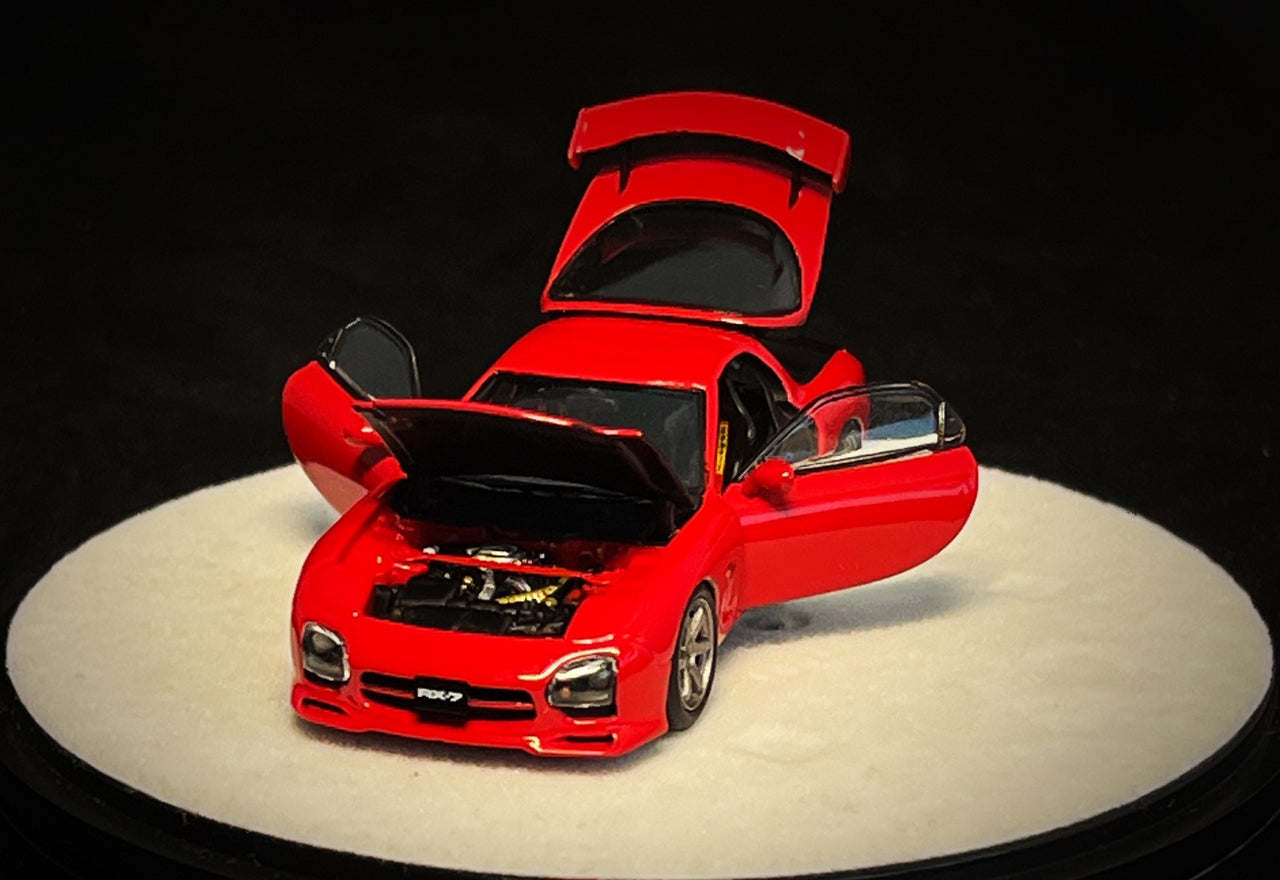 PRE-ORDER PGM 1:64 Mazda RX-7 FD3S Red Luxury w/Turntable