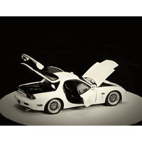 Thumbnail for PRE-ORDER PGM 1:64 Mazda RX-7 FD3S White Luxury w/Turntable