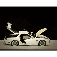 Thumbnail for PRE-ORDER PGM 1:64 Mazda RX-7 FD3S White Luxury w/Turntable