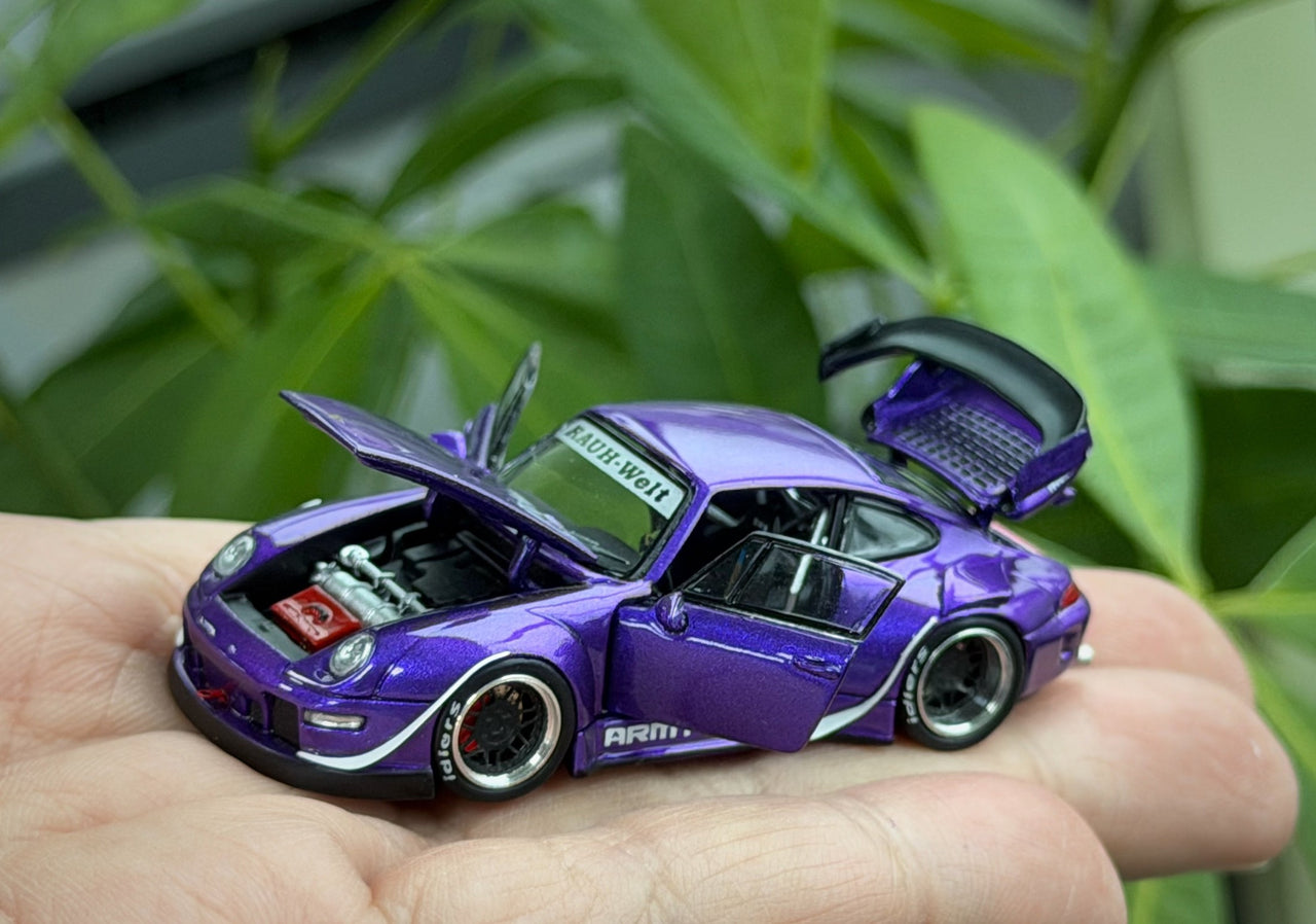 PRE-ORDER PGM 1:64 Porsche RWB993, Purple