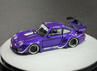 Thumbnail for PRE-ORDER PGM 1:64 Porsche RWB993, Purple Luxury w/ Turntable