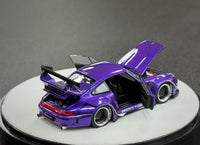 Thumbnail for PRE-ORDER PGM 1:64 Porsche RWB993, Purple Luxury w/ Turntable