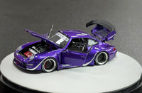 Thumbnail for PRE-ORDER PGM 1:64 Porsche RWB993, Purple Luxury w/ Turntable