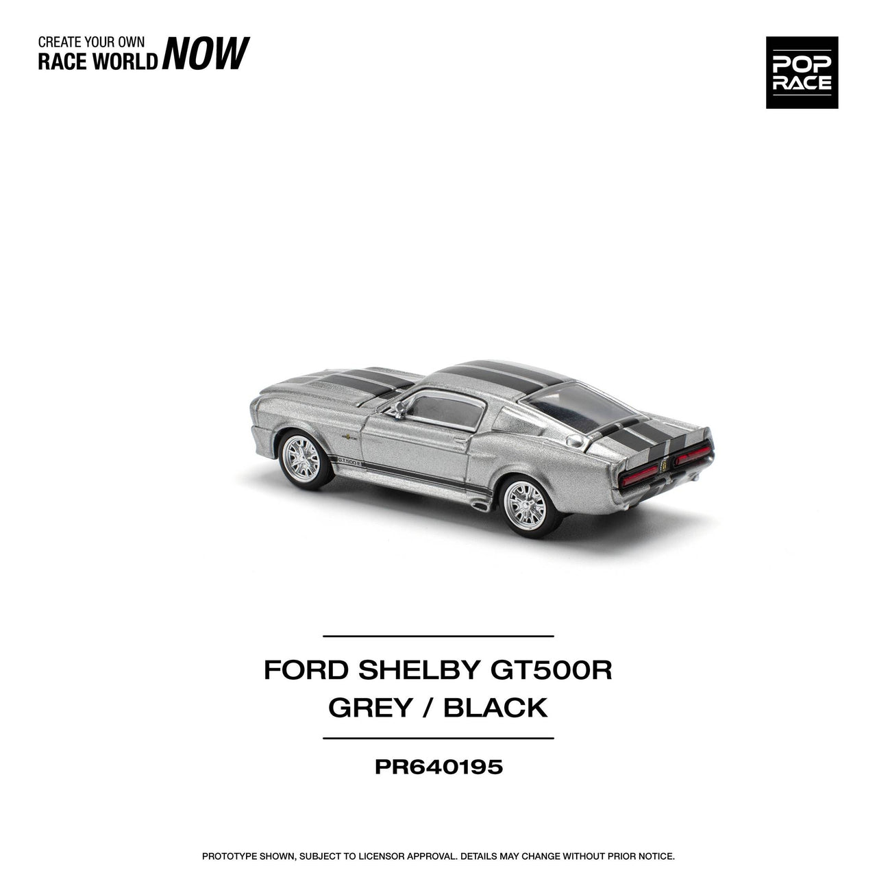 (PRE-ORDER) Pop Race 1:64 967 Shelby Mustang GT500 - GREY/BLACK ...